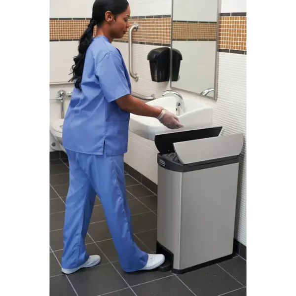 Pedaalemmer | SLIM JIM | RVS | 50L | Klapdeksel | Anti Fingerprint | 295x576x733(h)mm