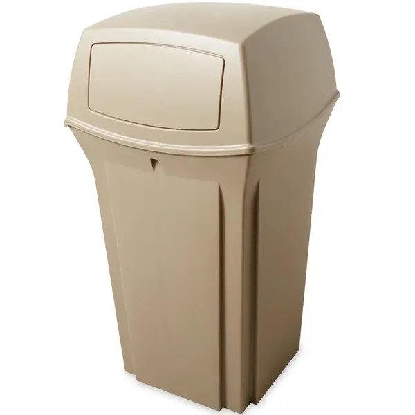 Afvalbak | RANGER | Kunststof | Beige | 132.5L | Duwdeksel | 546x546x1041(h)mm