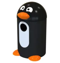 V-Part Afvalbak | BUDDY | Kunststof | Zwart/Wit | 55L | Open | 595x515x805(h)mm