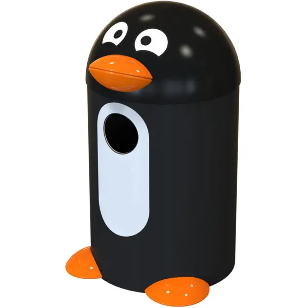 Afvalbak | BUDDY | Kunststof | Zwart/Wit | 55L | Open | 595x515x805(h)mm