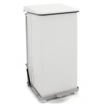 V-Part Pedaalemmer | Staal | Wit | 90L | Klapdeksel |  HACCP | 440x440x770(h)mm 