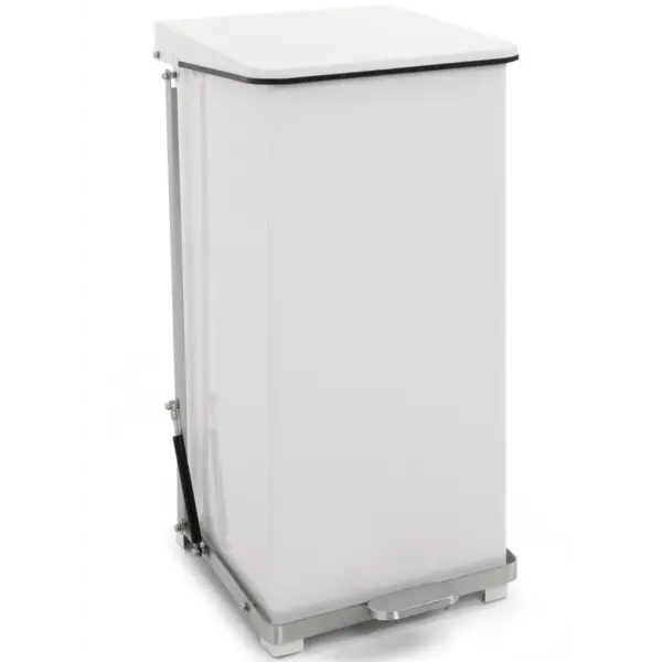 Pedaalemmer | Staal | Wit | 90L | Klapdeksel |  HACCP | 440x440x770(h)mm