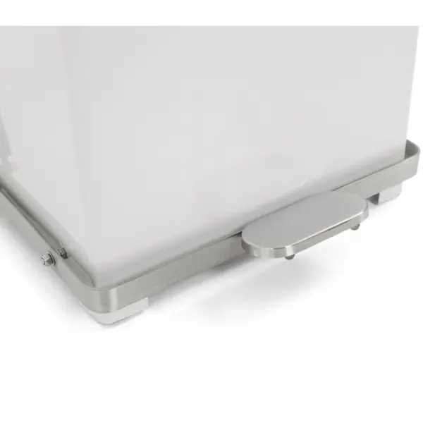 Pedaalemmer | Staal | Wit | 90L | Klapdeksel |  HACCP | 440x440x770(h)mm