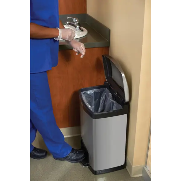 Pedaalemmer | SLIM JIM | RVS | 50L | Klapdeksel | Anti Fingerprint | 460x348x728(h)mm