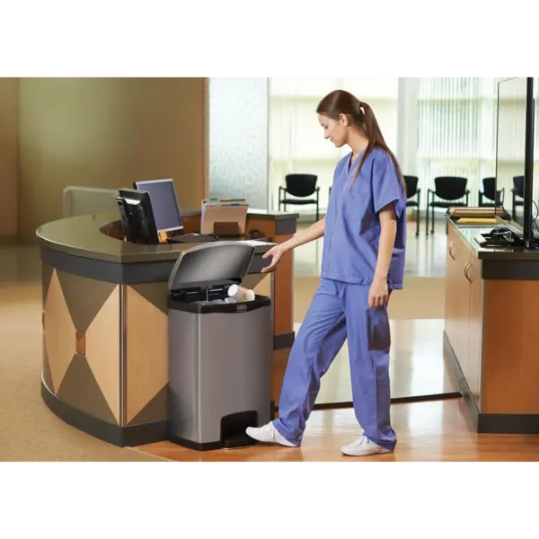 Pedaalemmer | SLIM JIM | RVS | 50L | Klapdeksel | Anti Fingerprint | 460x348x728(h)mm