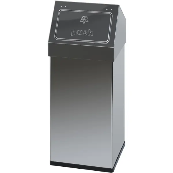 Afvalbak | CARRO | RVS | 55L | Duwdeksel | 300x300x770(h)mm