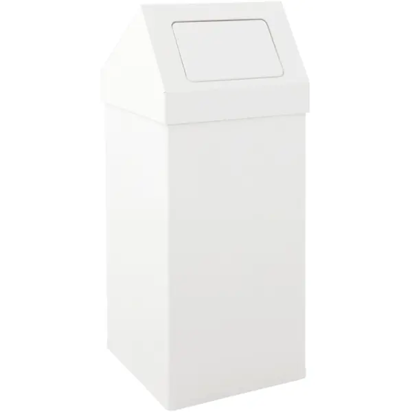 Afvalbak | CARRO | Aluminium | Wit | 55L | Duwdeksel | 300x300x770(h)mm