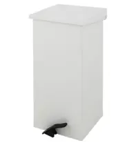 DutchDesign Pedaalemmer | CARRO | Aluminium | Wit | 55L | Klapdeksel | HACCP | 300x300x600(h)mm 