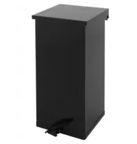 DutchDesign Pedaalemmer | CARRO | Aluminium | Zwart | 55L | Klapdeksel | HACCP | 300x300x600(h)mm