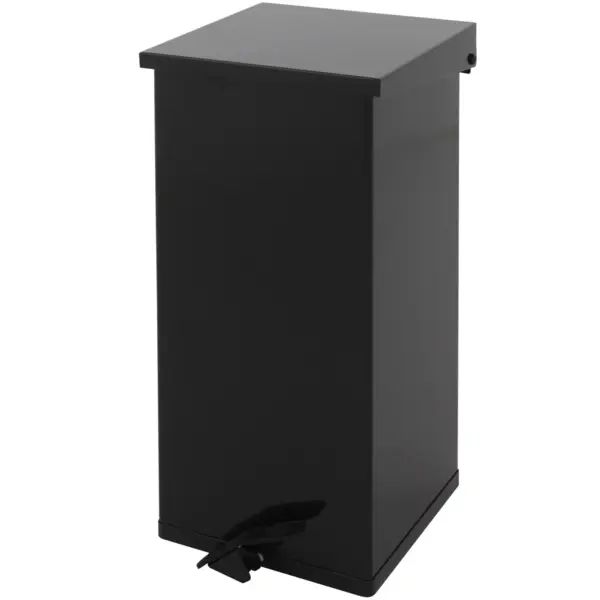 Pedaalemmer | CARRO | Aluminium | Zwart | 55L | Klapdeksel | HACCP | 300x300x600(h)mm