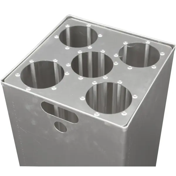 Binnenbak | CARRO | Aluminium | 55L | DutchDesign Afvalbakken | Incl. Bekerinzet | 280x280x555(h)mm