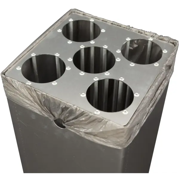 Binnenbak | CARRO | Aluminium | 55L | DutchDesign Afvalbakken | Incl. Bekerinzet | 280x280x555(h)mm