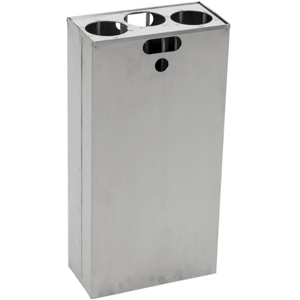 Binnenbak | CARRO | Aluminium | 55L | DutchDesign Afvalbakken | Halve Uitvoering | Incl. Bekerinzet | 140x285x564(h)mm