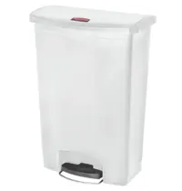 Rubbermaid Pedaalemmer | SLIM JIM | Kunststof | Wit | 90L | Klapdeksel | 570x353x826(h)mm