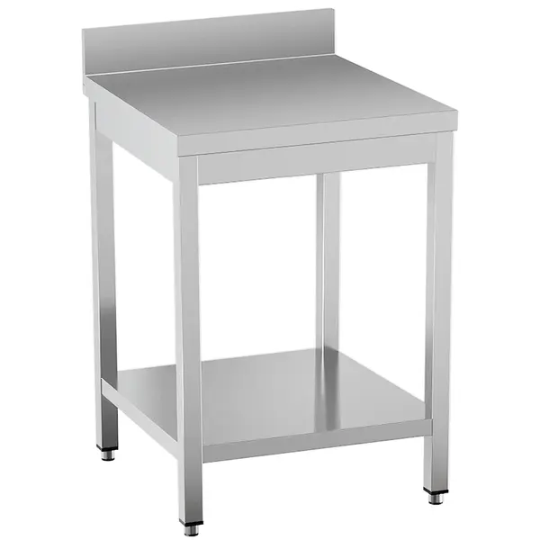 Werktafel | STANDARD LINE EVO | RVS | Bodemschap | Diepte 600 | Hoogte 865/965 | Breedte 600-2000 | Achteropstand | Zelfmontage
