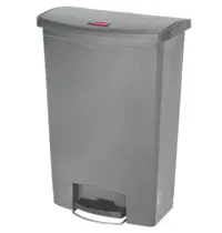 Rubbermaid Pedaalemmer | SLIM JIM | Kunststof | Grijs | 90L | Klapdeksel | 570x353x826(h)mm 