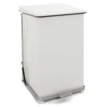 V-Part Pedaalemmer | Staal | Wit | 152L | Klapdeksel |  HACCP | 535x538x780(h)mm