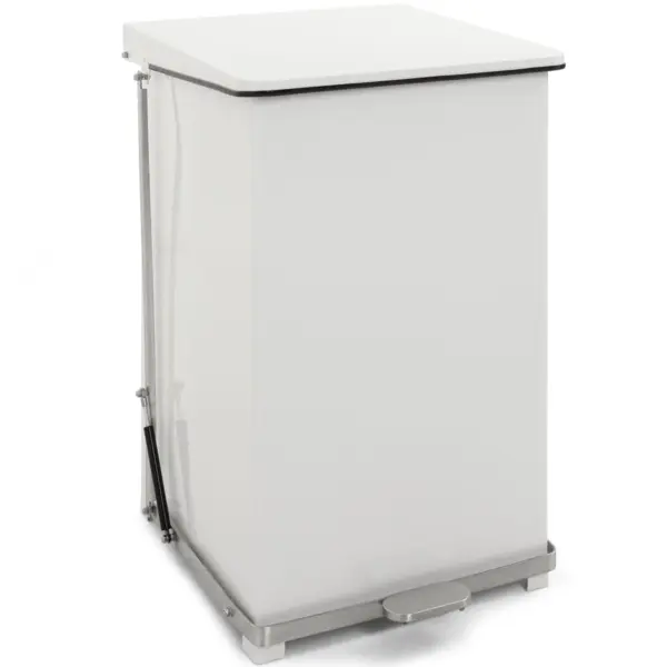 Pedaalemmer | Staal | Wit | 152L | Klapdeksel |  HACCP | 535x538x780(h)mm