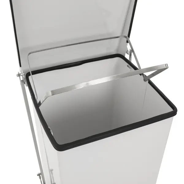 Pedaalemmer | Staal | Wit | 152L | Klapdeksel |  HACCP | 535x538x780(h)mm