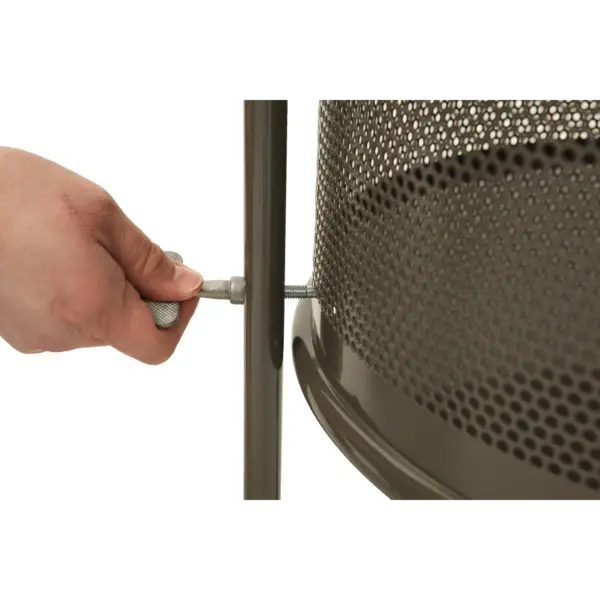 Afvalbak | Metaal | Donkergrijs | 80L | Open | Ø460x840(h)mm