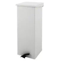 DutchDesign Pedaalemmer | CARRO | Aluminium | Wit | 65L | Klapdeksel | HACCP | 300x300x800(h)mm 