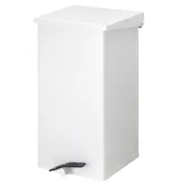 DutchDesign Pedaalemmer | CARRO | Aluminium | Wit | 45L | Klapdeksel | HACCP | 300x300x450(h)mm 