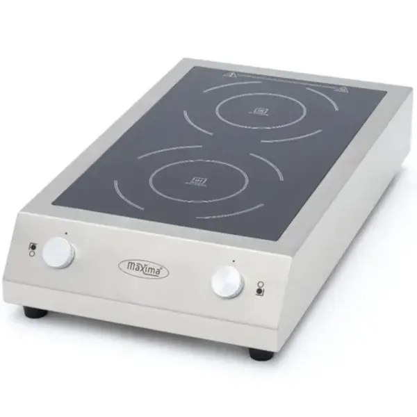 Inductiekookplaat | 2 Kookpunten (Ø240mm) | 7kW (400V) | 410x700x145(h)mm