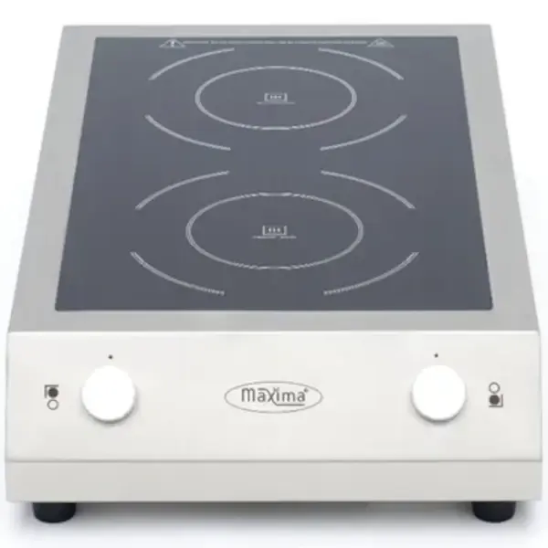 Inductiekookplaat | 2 Kookpunten (Ø240mm) | 7kW (400V) | 410x700x145(h)mm