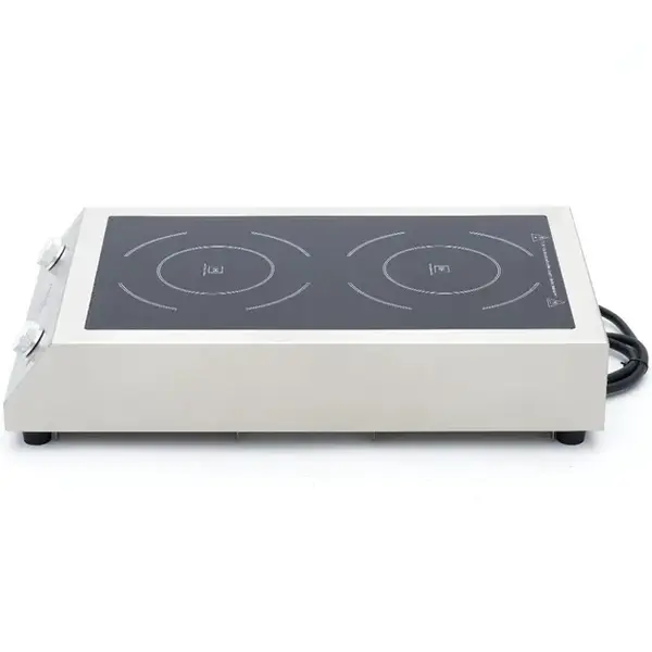 Inductiekookplaat | 2 Kookpunten (Ø240mm) | 7kW (400V) | 410x700x145(h)mm