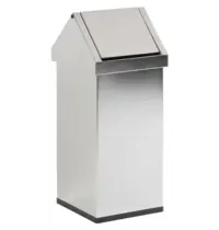 DutchDesign Afvalbak | CARRO | RVS | 55L | Tuimeldeksel | 300x300x770(h)mm 