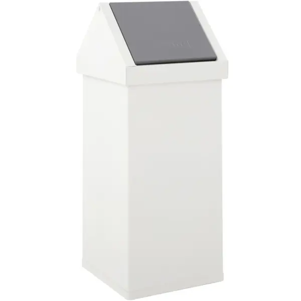 Afvalbak | CARRO | Aluminium | Wit | 55L | Tuimeldeksel | 300x300x770(h)mm