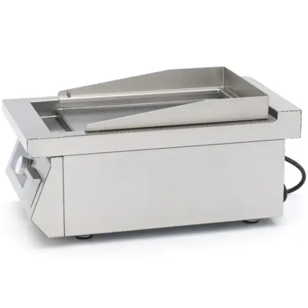 Inductie Bak-/Grillplaat | Glad Oppervlak 320x460 (Staal) | 80°C/300°C | 5kW (400V) | 400x700x355(h)mm