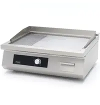 Maxima Inductie Bak-/Grillplaat | Glad/Gegroefd Oppervlak 720x460 (Staal) | 80°C/300°C | 5kW (400V) | 800x700x380(h)mm