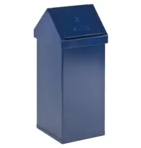 DutchDesign Afvalbak | CARRO | Aluminium | Blauw | 55L | Tuimeldeksel | 300x300x770(h)mm 