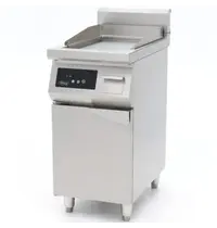 Maxima Inductie Bak-/Grillplaat | Glad Oppervlak 320x460 (Staal) | 80°C/300°C | 5kW (400V) | Gesloten Onderkast | 400x700x990(h)mm