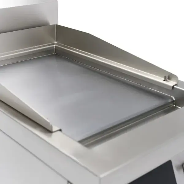 Inductie Bak-/Grillplaat | Glad Oppervlak 320x460 (Staal) | 80°C/300°C | 5kW (400V) | Gesloten Onderkast | 400x700x990(h)mm