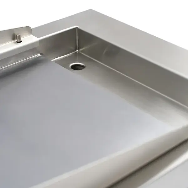 Inductie Bak-/Grillplaat | Glad Oppervlak 320x460 (Staal) | 80°C/300°C | 5kW (400V) | Gesloten Onderkast | 400x700x990(h)mm