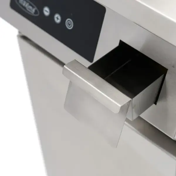 Inductie Bak-/Grillplaat | Glad Oppervlak 320x460 (Staal) | 80°C/300°C | 5kW (400V) | Gesloten Onderkast | 400x700x990(h)mm