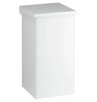 DutchDesign Afvalbak | CARRO | Aluminium | Wit | 55L | Klapdeksel | 300x300x600(h)mm