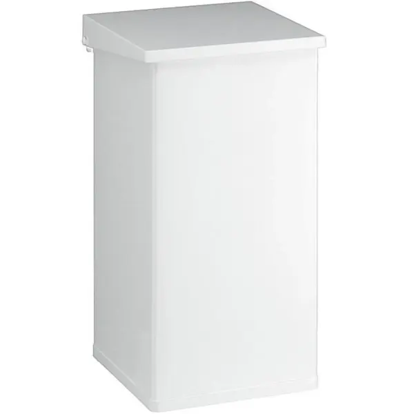 Afvalbak | CARRO | Aluminium | Wit | 55L | Klapdeksel | 300x300x600(h)mm