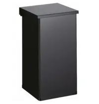 DutchDesign Afvalbak | CARRO | Aluminium | Zwart | 55L | Klapdeksel | 300x300x600(h)mm