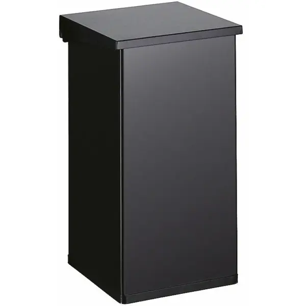 Afvalbak | CARRO | Aluminium | Zwart | 55L | Klapdeksel | 300x300x600(h)mm