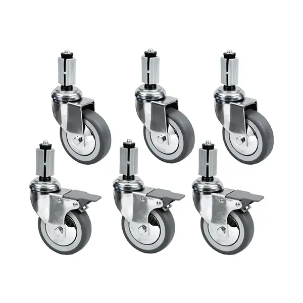 Wielenset | STANDARD LINE EVO | Werktafels (≥2200mm) | 6 Wielen (3 Geremd)