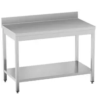 Diamond Werktafel | STANDARD LINE EVO | RVS | Bodemschap | Diepte 700 | Hoogte 865/965 | Breedte 600-2400 | Achteropstand | Zelfmontage 