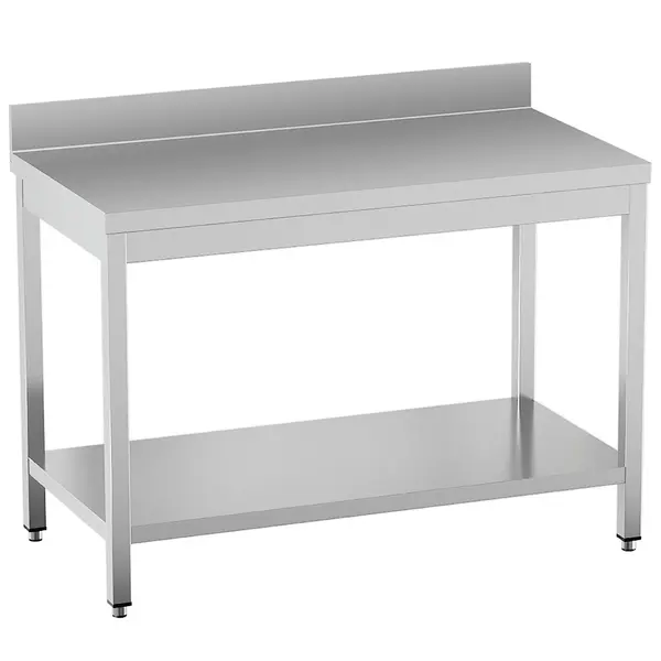 Werktafel | STANDARD LINE EVO | RVS | Bodemschap | Diepte 700 | Hoogte 865/965 | Breedte 600-2400 | Achteropstand | Zelfmontage