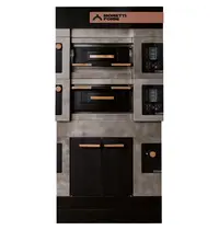 Moretti Forni Pizzaoven | serieS S50E ICON | Elektrisch | 2x Ø30cm | 25°C/450°C | 5.1kW (400V) | Stapelbaar | Touchscreen | WiFi + App | 890x1208x360(h)mm