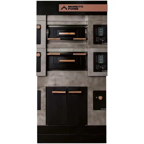 Pizzaoven | serieS S50E ICON | Elektrisch | 2x Ø30cm | 25°C/450°C | 5.1kW (400V) | Stapelbaar | Touchscreen | WiFi + App | 890x1208x360(h)mm