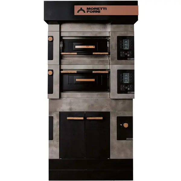 Pizzaoven | serieS S50E ICON | Elektrisch | 2x Ø30cm | 25°C/450°C | 5.1kW (400V) | Stapelbaar | Touchscreen | WiFi + App | 890x1208x360(h)mm