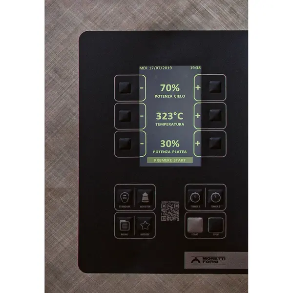 Pizzaoven | serieS S50E ICON | Elektrisch | 2x Ø30cm | 25°C/450°C | 5.1kW (400V) | Stapelbaar | Touchscreen | WiFi + App | 890x1208x360(h)mm