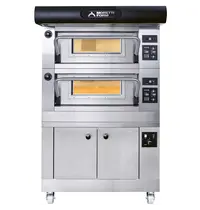 Moretti Forni Pizzaoven | serieP P60E | Elektrisch | 4x Ø30cm | 25°C/450°C | 7.9kW (400V) | Stapelbaar | 970x1312x370(h)mm 